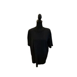 UNIQLO U Men’s Black Crew Neck T-Shirt Size L– Minimalist Short Sleeve Cotton T